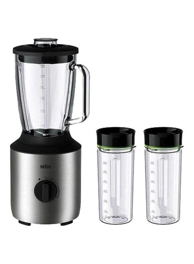 Buy Power Blender, Glass Jug, Variable Speeds, Pulse Function, 0.600L Smoothie2Go Bottles, Dishwasher Safe 1.5 L 800 W JB3272SI Silver/Clear/Black in Saudi Arabia