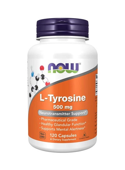 Buy L-Tyrosine 500 mg Dietary Supplement - 120 Capsules in UAE