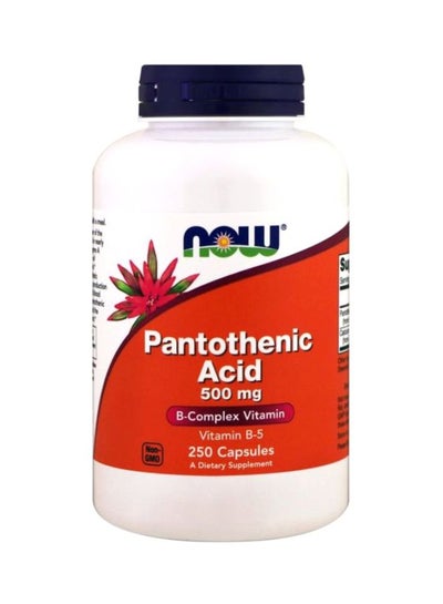 Buy Pantothenic Acid B-Complex Vitamin 500 mg - 250 Capsules in UAE
