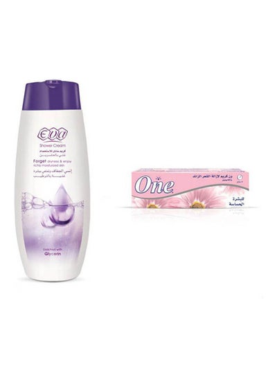 Shower Cream with Glycerin - 400 ml with One Hair Removal Cream with Chamomile 90g price in Egypt | Noon Egypt | kanbkam Shower Cream with Glycerin - 400 ml with One Hair Removal Cream with Chamomile 90g price in Egypt | Noon Egypt | kanbkam