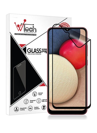 Buy 9H Hardness  Screen Protector For Samsung Galaxy A02s Clear/Black in Saudi Arabia