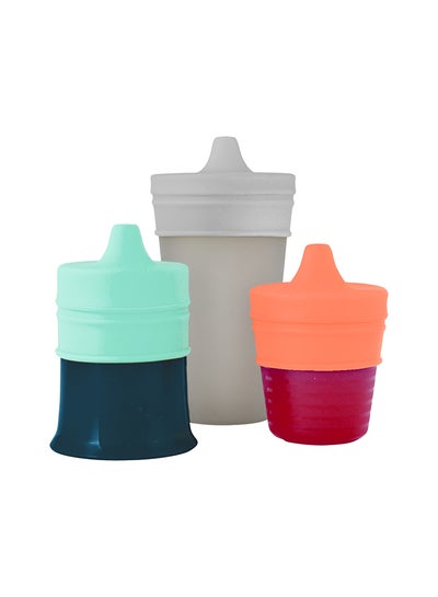 Buy Pack Of 3 Snug Spout Sippy Cup And  Lid in UAE