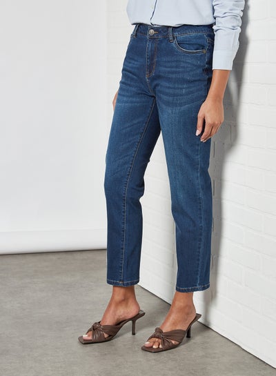 Buy Olivia Straight Jeans Dark Blue Denim in Saudi Arabia
