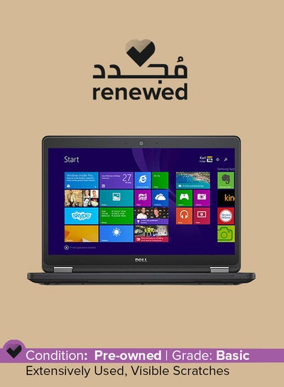 اشتري Renewed - Latitude E5450 (2015) Laptop With 14-Inch Display,Intel Core i5 Processor/5th GEN/8GB RAM/256GB SSD/520 Integrated HD Graphics English Black في الامارات