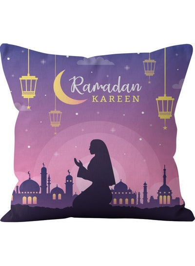 Buy Ramadan Kareem Cushion Cover Multicolour in Saudi Arabia