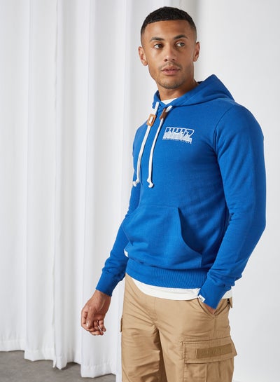 Buy Back Graphic Hoodie Blue in Saudi Arabia