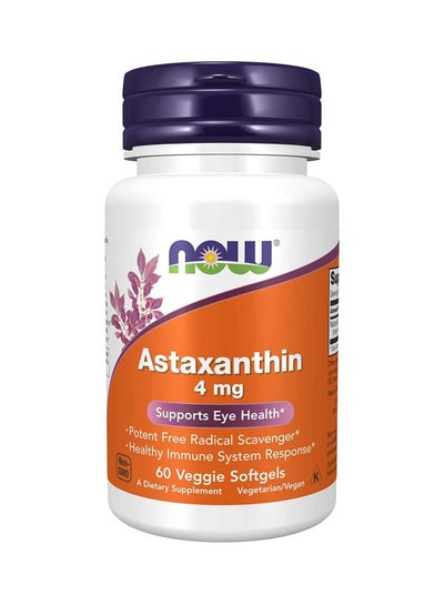 Buy Astaxanthin 4 mg - 60 Veggie Capsules in Saudi Arabia