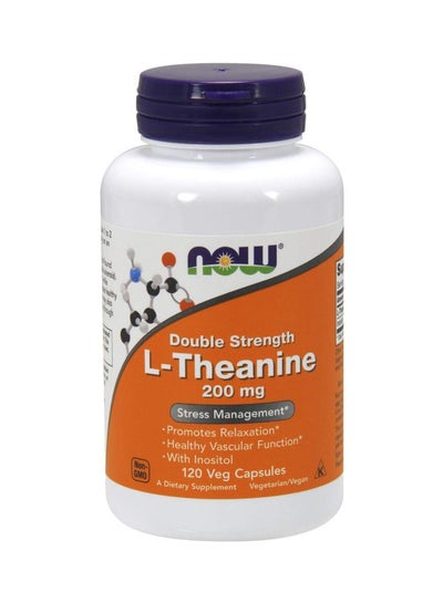 Buy L-Theanine Double Strength 200 mg Stress Management - 120 Veg Capsules in Saudi Arabia