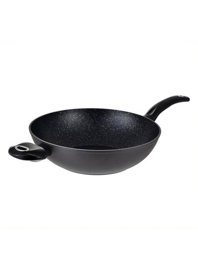 Buy Orion Forged Aluminium Induction Bottom Non-stick Wok Grey 30cm in UAE