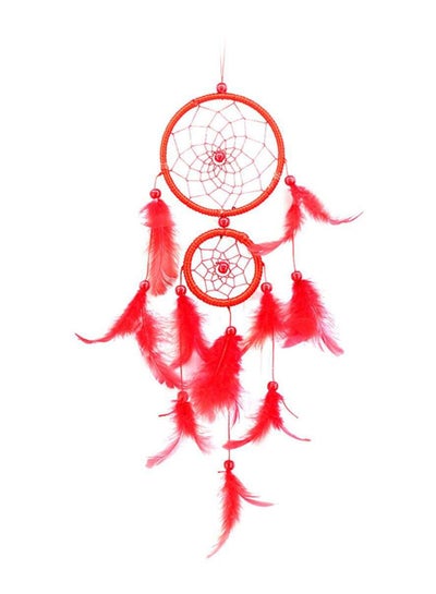 Buy Handmade Beaded Dream Catcher Orange in Saudi Arabia