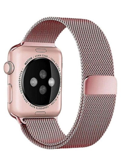 Buy Replacement Strap Watchband For Apple Watch Series 7 41mm / 6 / SE / 5 / 4 40mm / 3 / 2 / 1 38mm Rose Gold in UAE