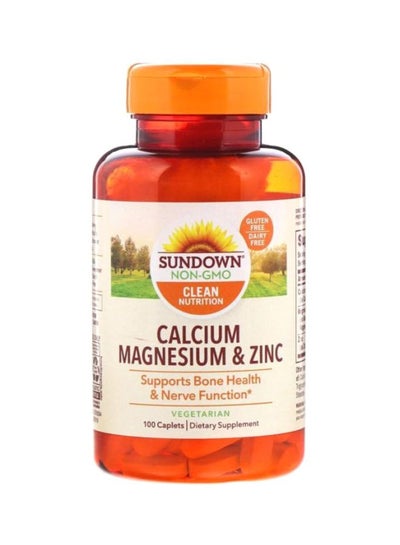 Buy Calcium Magnesium And Zinc Dietary Supplement - 100 Caplets in Saudi Arabia