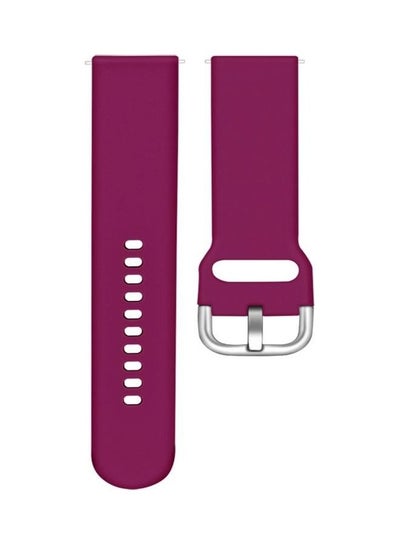 Buy Replacement Watchband 20mm For Samsung Galaxy Active/Active 2 Wine Red in UAE