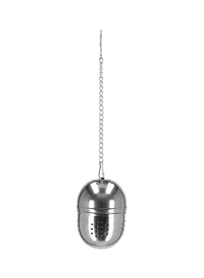 Buy Stainless Steel Tea Strainer With Chain Silver 5.4x4cm in UAE