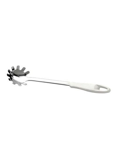 Buy Pasta Serving Spoon Silver/White 32cm in UAE