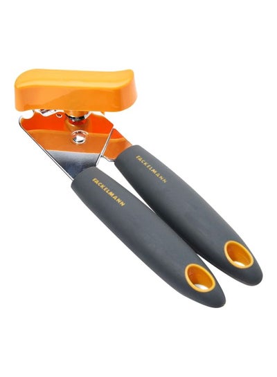 Buy Stainless Steel Can Opener Grey/Orange 20cm in UAE