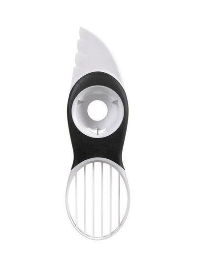 Buy 3-In-1 Avocado Slicer White/Black 5.7x2.5x19cm in UAE