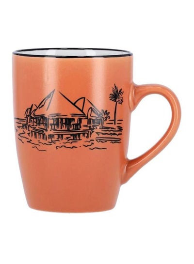 Buy Stoneware Coffee Mug Pink/Black in UAE