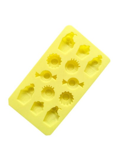 Buy Silicone Cake Mould Yellow 21.2x12x1.8cm in Saudi Arabia