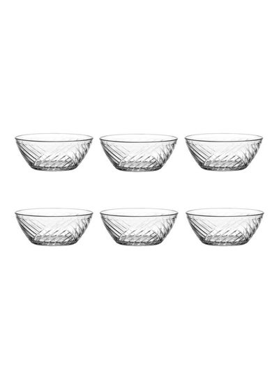 Buy 6-Piece Elis Bowl Set Clear 320ml in UAE