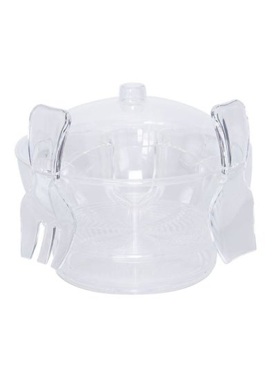 Buy Serving Bowl With Vented Ice Chamber Clear 29x27x24cm in Saudi Arabia