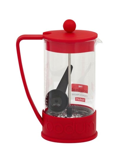 Buy 3-Cup Brazil Coffee Maker Red/Grey/Black 350ml in UAE