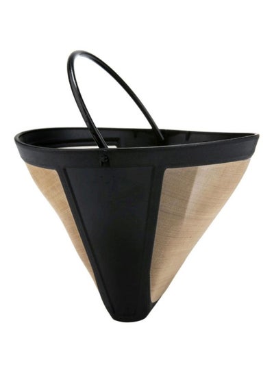 Buy Cone Shaped Reusable Coffee Filter Black/Brown 6x9x12cm in UAE