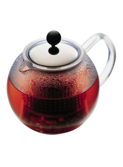 Buy Assam Tea Pot Clear/Black 500ml in UAE