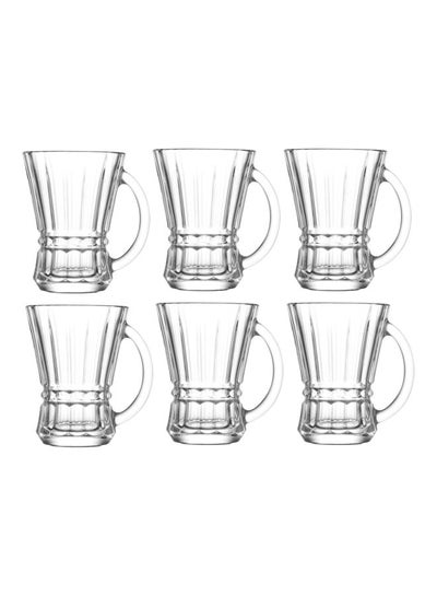 Buy 6-Piece Venus Tea Glass Set Clear 95mm in UAE