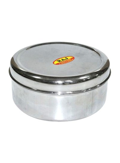 Buy Puri Dabba Storage Silver 18.5x7.5cm in UAE