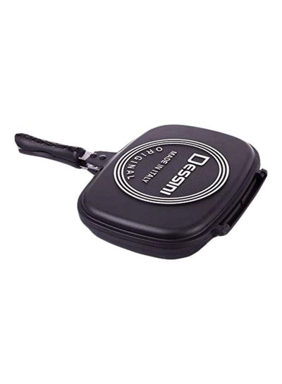 Buy Double Sided Grill Pan Black 40cm in Saudi Arabia