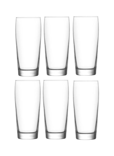 Buy 6-Piece Bar Glass Set Clear 370ml in UAE