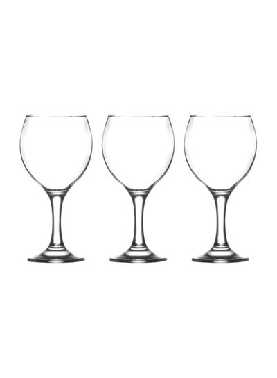 Buy 3-Piece Misket Water Goblet Set Clear in UAE