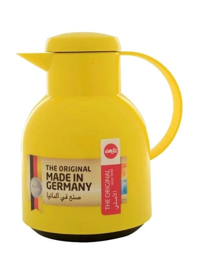 Buy Plastic Vacuum Tea And Coffee Flask Yellow 1Liters in Saudi Arabia