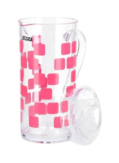 Buy Water Jug Clear/Pink 1.8Liters in UAE