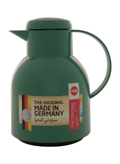 Buy Plastic Vacuum Tea And Coffee Flask Dark Green 1Liters in Saudi Arabia