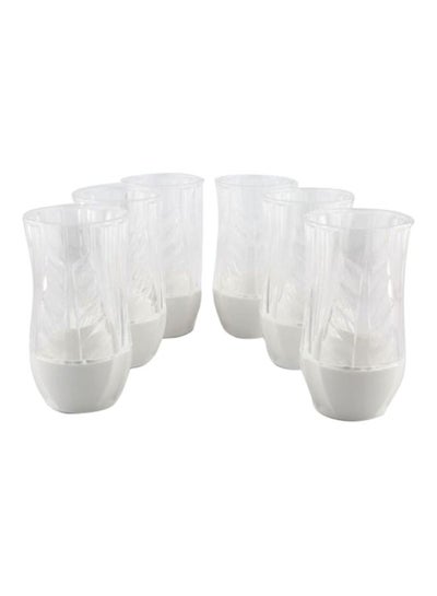 Buy 6-Piece Acrylic Drinking Glass Set Clear in Saudi Arabia