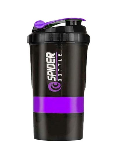 Buy Protein Shaker Bottle With Powder Storage Compartment 650ml in Saudi Arabia