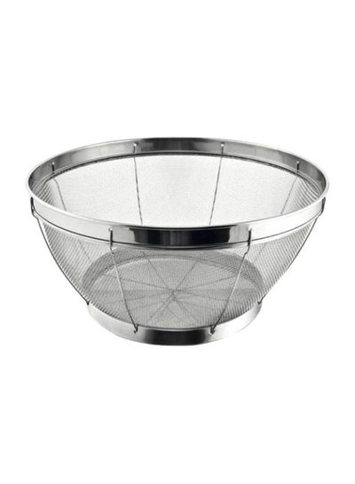 Buy Metal Draining Basket Silver 20cm in UAE