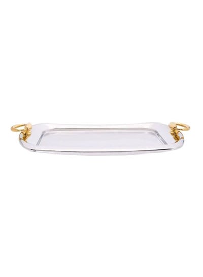 اشتري Lux Gold Rectangleangle Tray Multicolour 51X28 Centimeter في الامارات