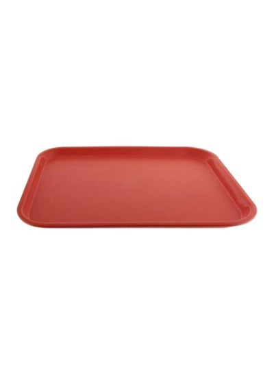 Buy Plastic Serving Tray Red 18x14inch in UAE