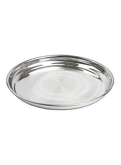 Buy Round Serving Tray Silver 45cm in Saudi Arabia