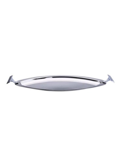 Buy Stainless Steel Oval Tray Silver 56cm in UAE