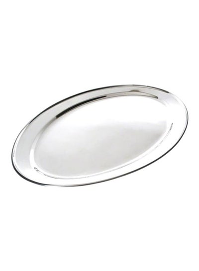 Buy Stainless Steel Oval Tray Silver 60cm in UAE