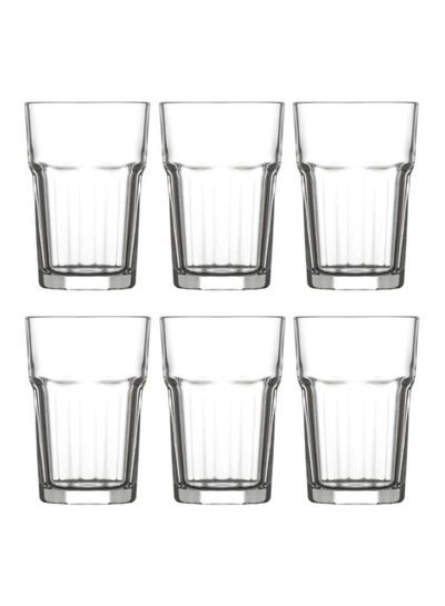 اشتري 6-Piece Aras Long Drink Glass Set Clear 365ml في الامارات