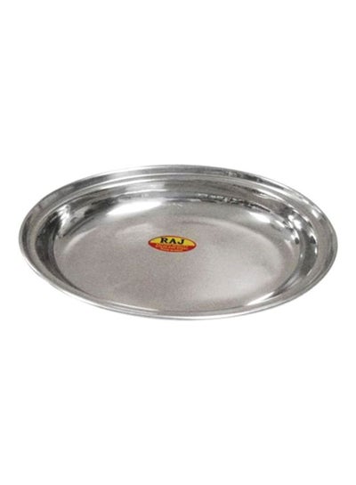 Buy Oval Deep Plate Silver 20cm in UAE