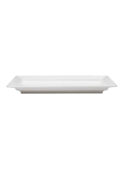 Buy Ml Rectangle Platter Multicolour Standard White 55.8x5.4x31.8cm in UAE