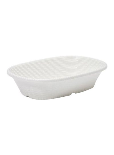 Buy Melamine Oval Basket White 28cm in UAE