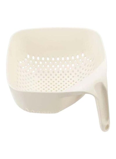 Buy Plastic Square Colander White 21cm in UAE