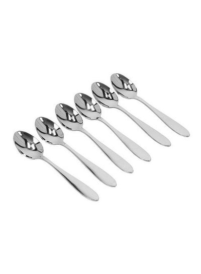 Buy 6-Piece Stainless Steel Dinner Spoons Silver 9cm in UAE